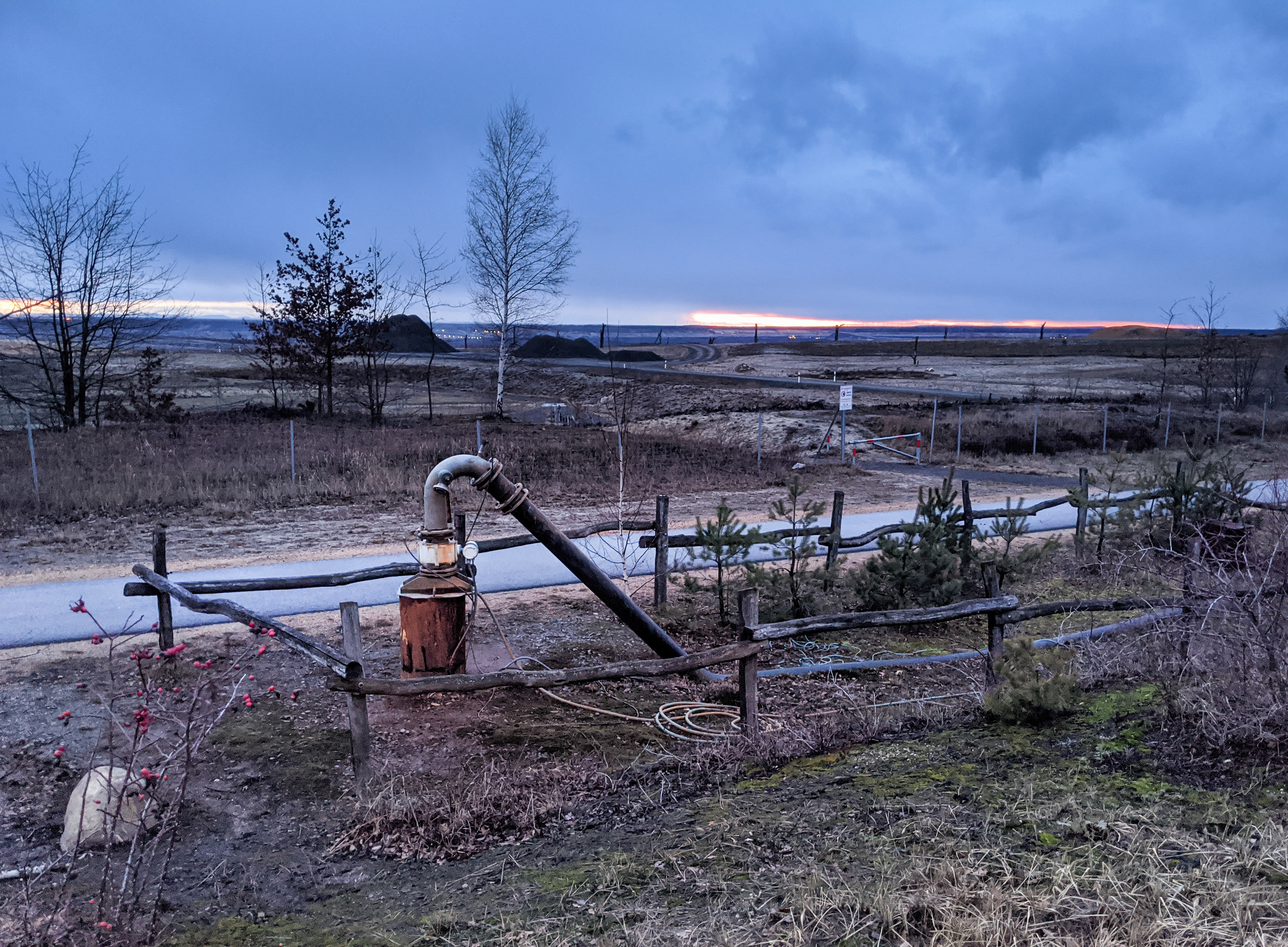 Grundwasserhebung im Tagebau Nochten